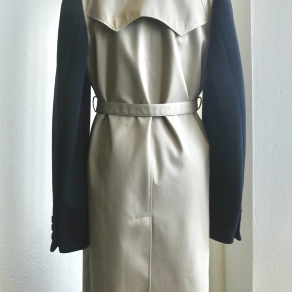 Maison Margiela Wool-sleeve twill trench coat - Picture 4 of 10